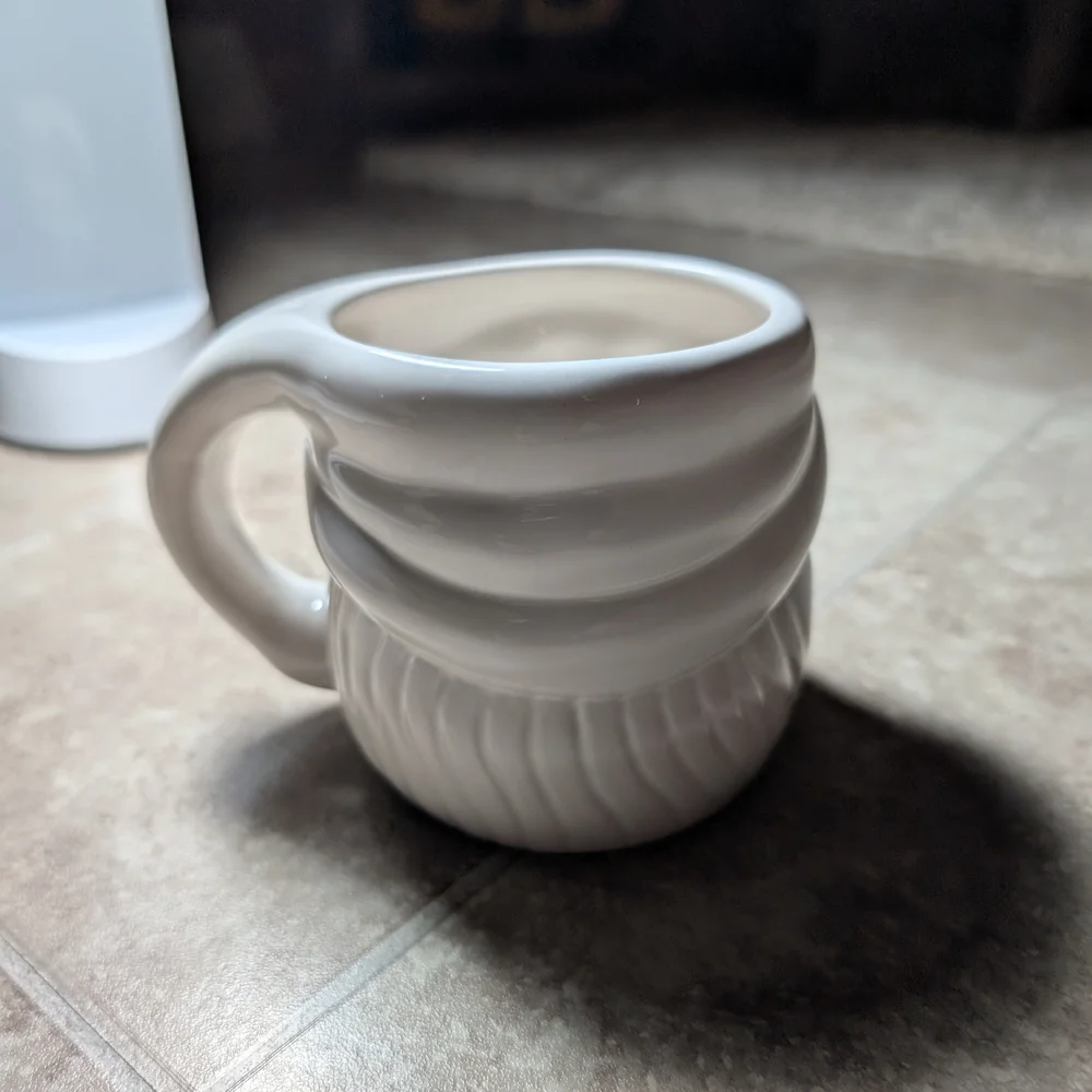 Pottery Barn White Santa Mug